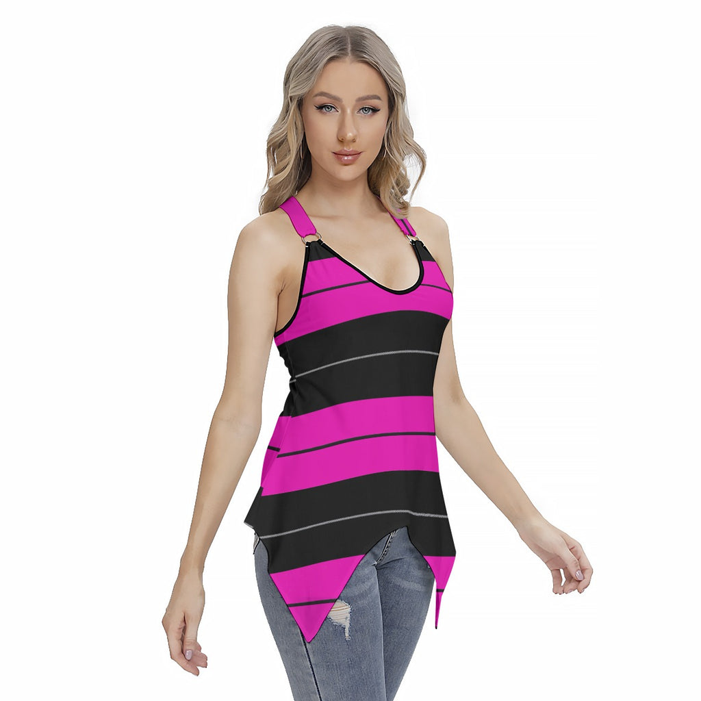 Women's Racing Tank Top With Irregular Hem