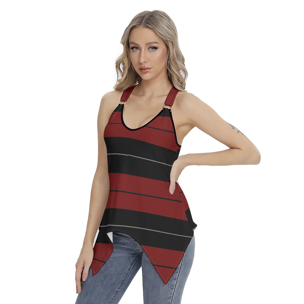 Women's Racing Tank Top With Irregular Hem