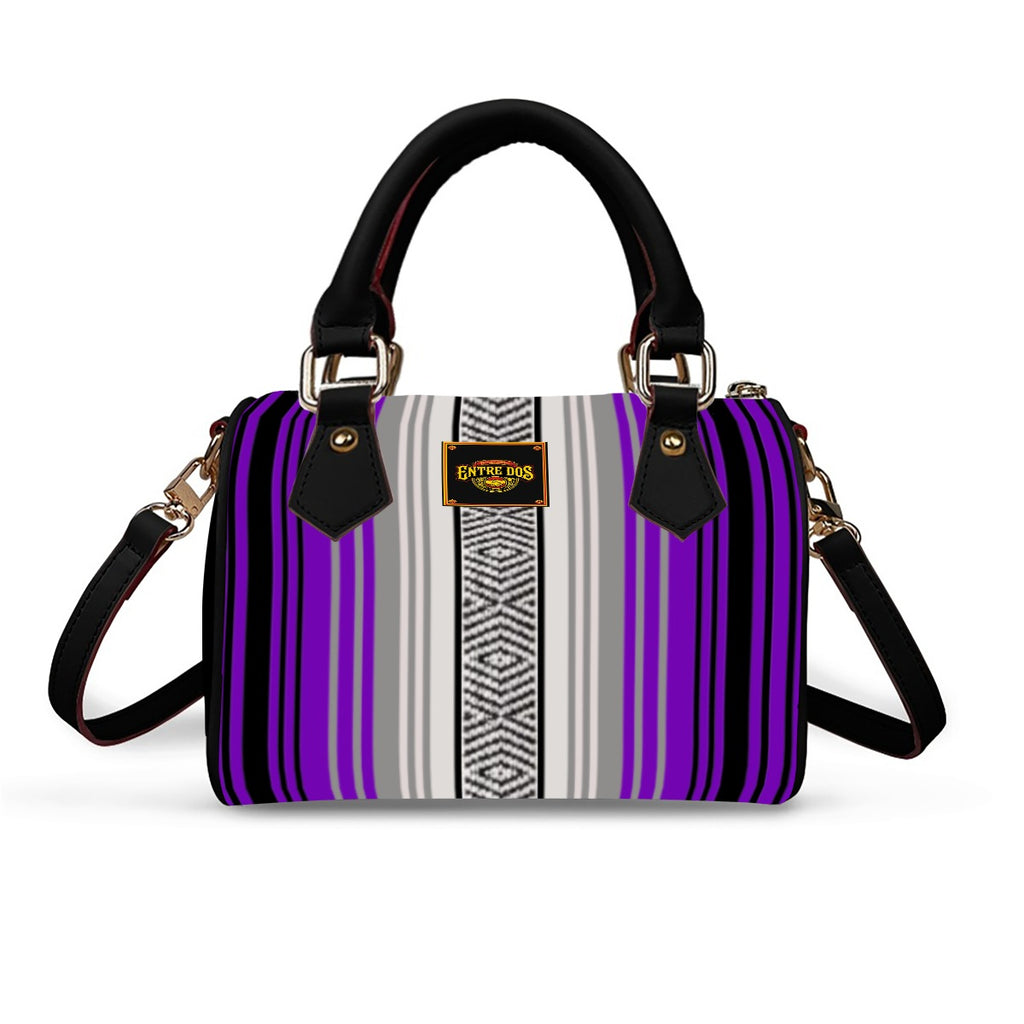 Classic Barrel-Shaped PU Leather Handbag