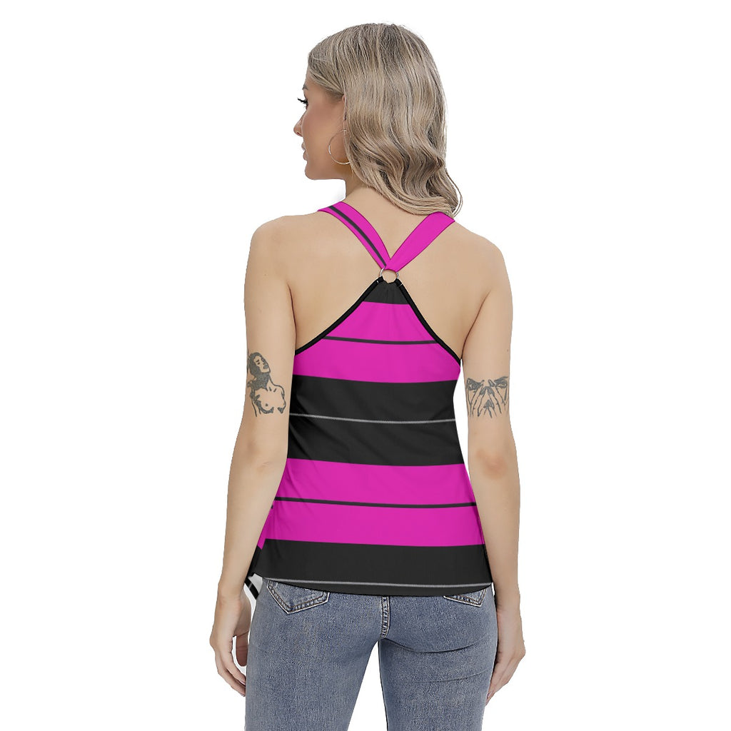 Women's Racing Tank Top With Irregular Hem