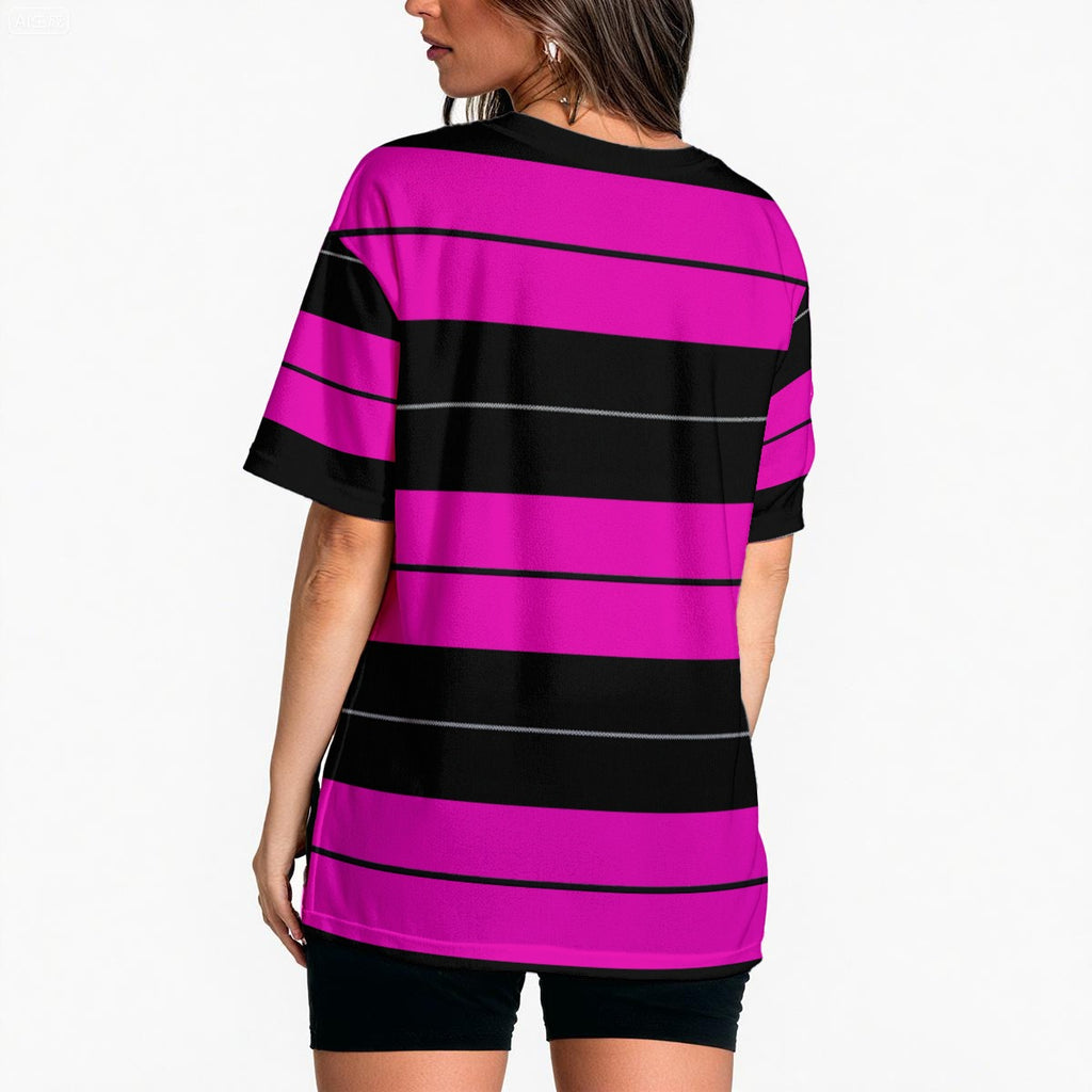 Women's Pink Loose Fit T-Shirt