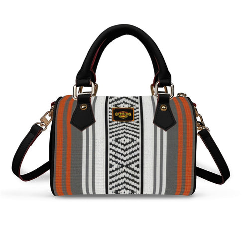 Classic Barrel-Shaped PU Leather Handbag