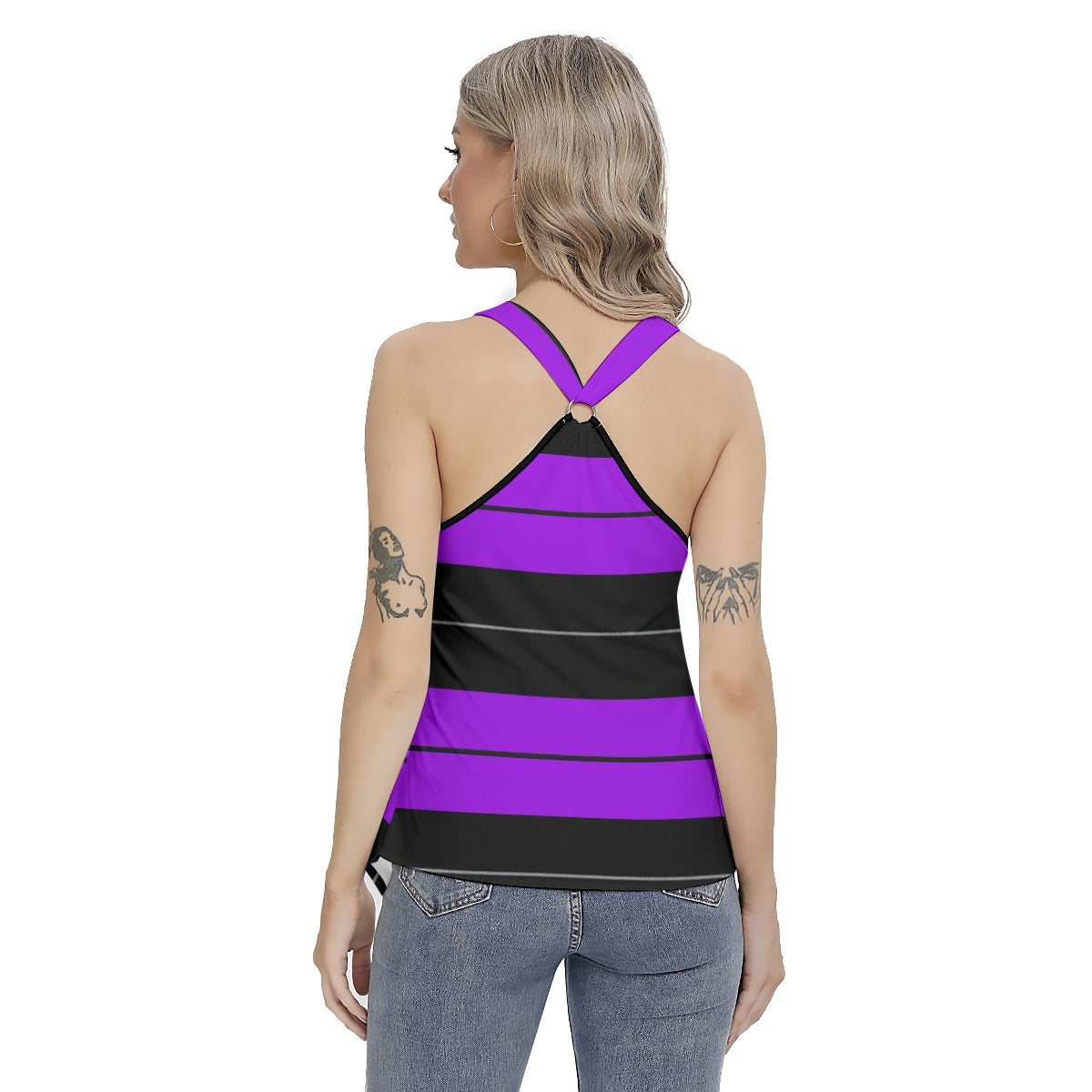 Women's Racing Tank Top With Irregular Hem