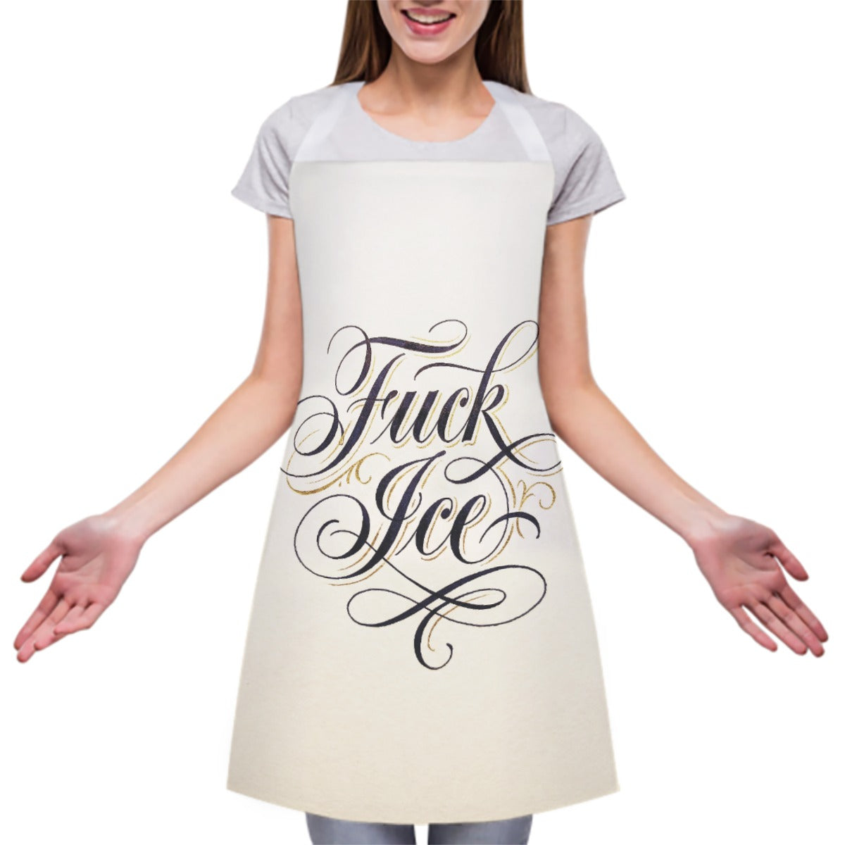 Adjustable Apron With White Strap