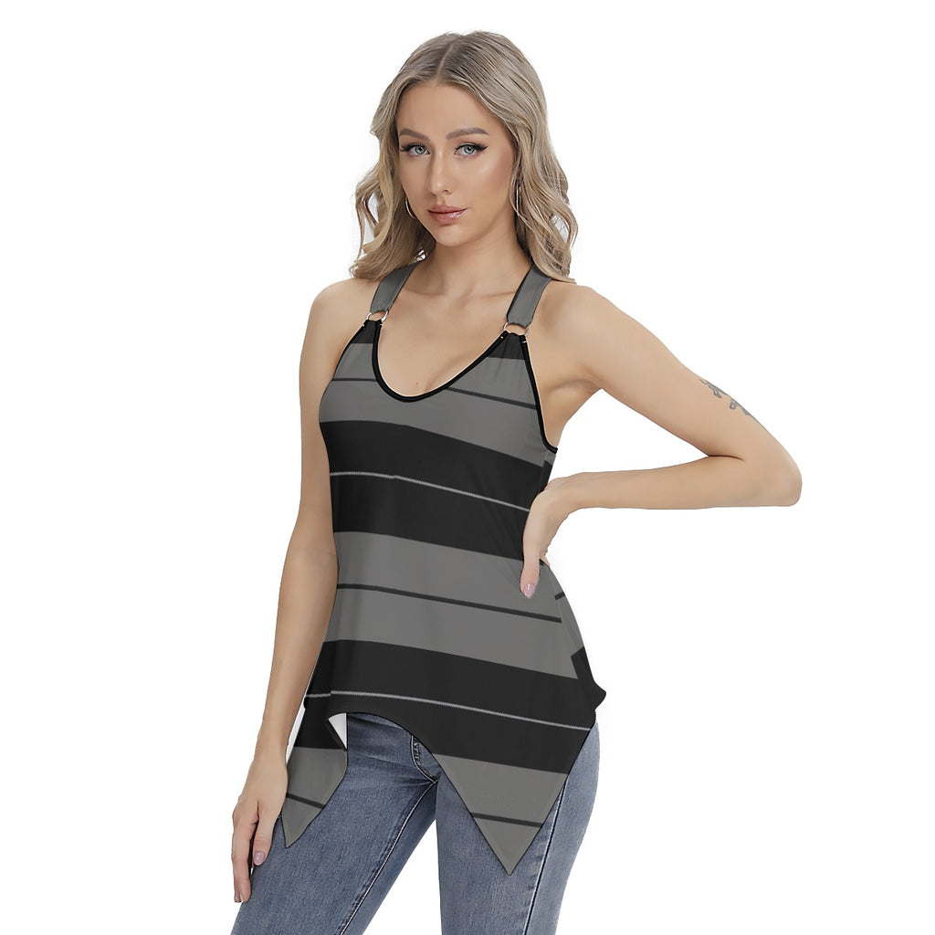 Women's Racing Tank Top With Irregular Hem