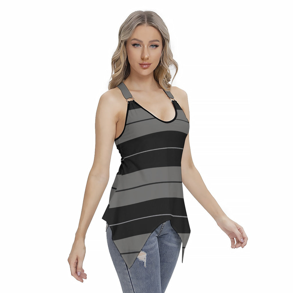 Women's Racing Tank Top With Irregular Hem