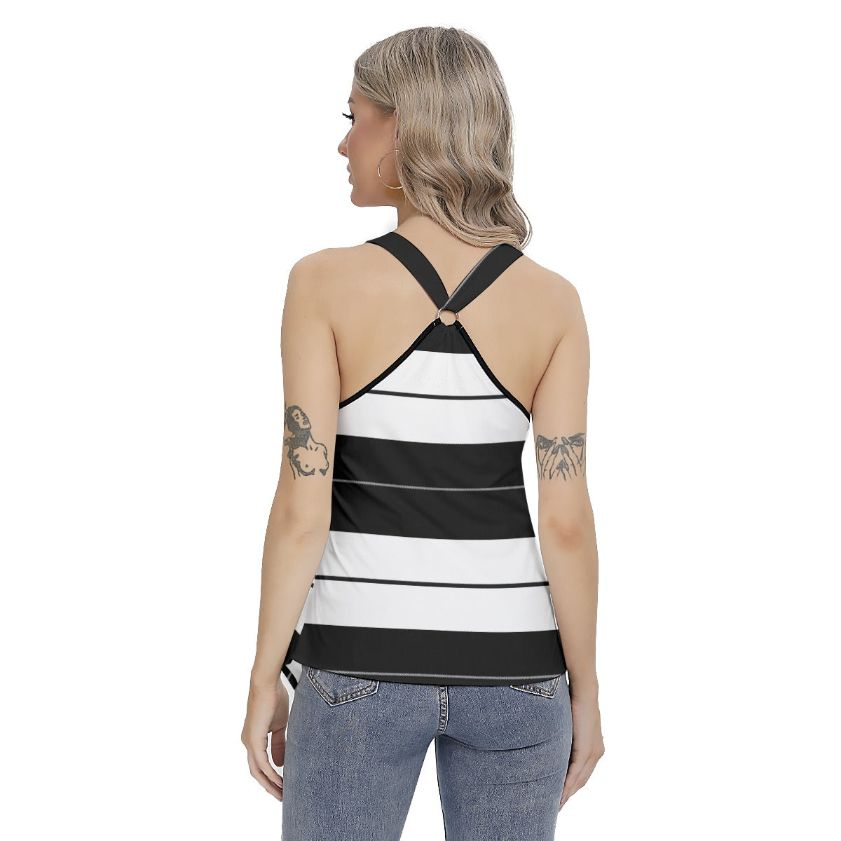 Women's Racing Tank Top With Irregular Hem