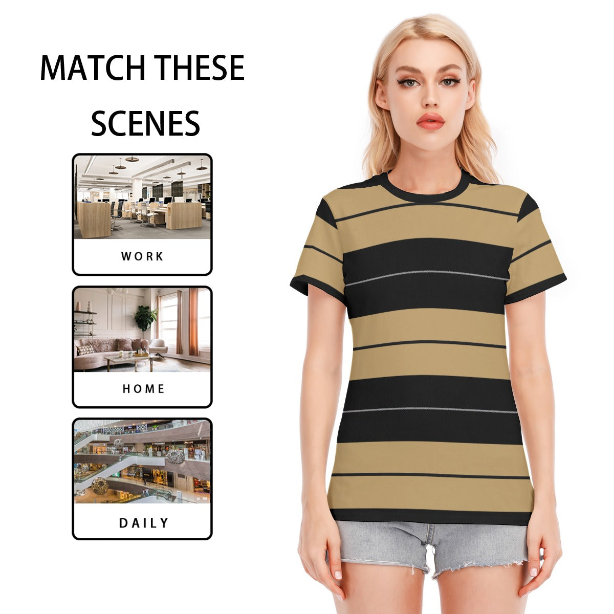 Women's Round Neck T-Shirt | 190GSM Cotton