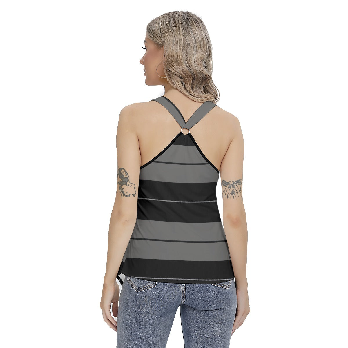 Women's Racing Tank Top With Irregular Hem