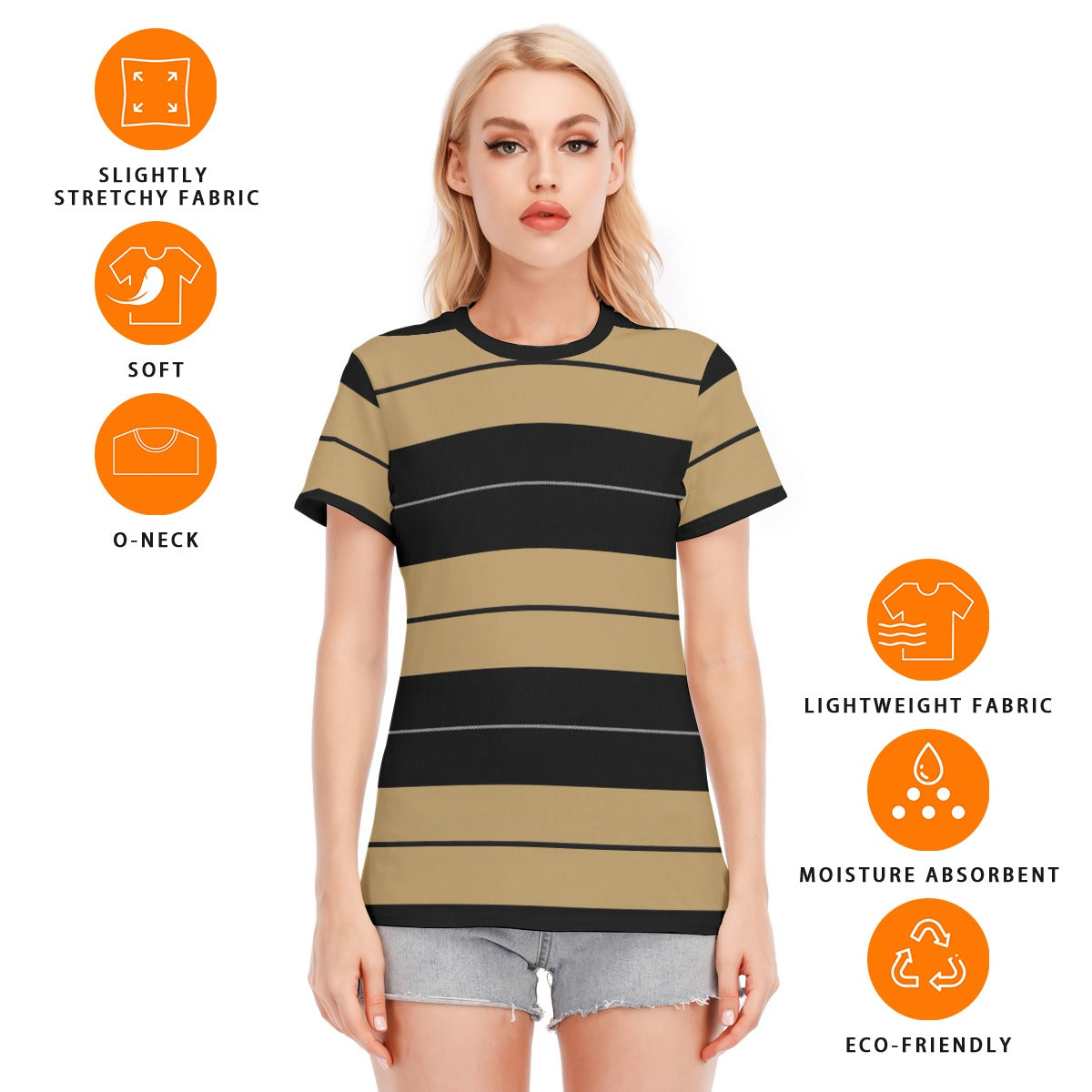 Women's Round Neck T-Shirt | 190GSM Cotton