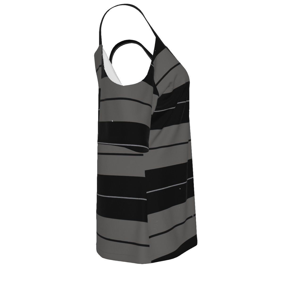 Women's Cold Shoulder T-shirt With Criss Cross Strips